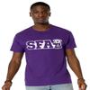 Stephen F Austin State University Official State Shape Short Sleeve Mens Cotton T-Shirt,Purple, Small view 2