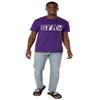 Stephen F Austin State University Official State Shape Short Sleeve Mens Cotton T-Shirt,Purple, Small view 4