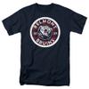Belmont University Official Plaid Badge Short Sleeve Mens Cotton T-Shirt,Navy, 2X-Large view 1