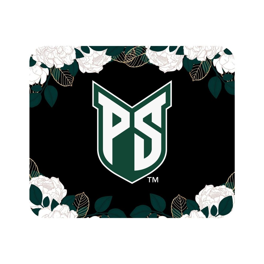 Mouse Pad, Fabric, Portland State University Standard/Floral White