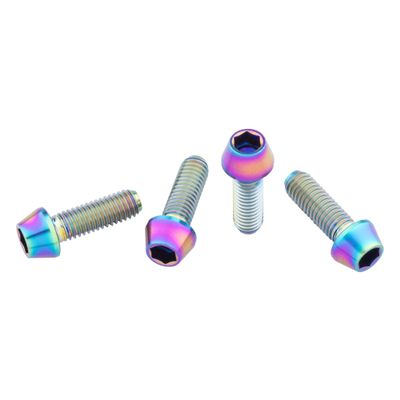 Wolf Tooth Titanium Oil Slick Water Bottle Cage Bolts - Standard Head/Oil Slick / 4 Pack