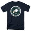 Florida Gulf Coast University Official Plaid Badge Short Sleeve Mens Cotton T-Shirt,Navy, Large view 1