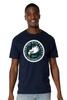 Florida Gulf Coast University Official Plaid Badge Short Sleeve Mens Cotton T-Shirt,Navy, Large view 2