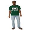 Adams State University Official State Shape Short Sleeve Mens Cotton T-Shirt,Hunter Green, Small view 3