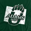 Adams State University Official State Shape Short Sleeve Mens Cotton T-Shirt,Hunter Green, Small view 4