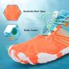 XIHALOOK Quick Dry Hiking Beach Walking Barefoot Shoes Womens Athletic Surf Aqua Water Shoes Orange Blue, 5.5 Women/4 Men view 3