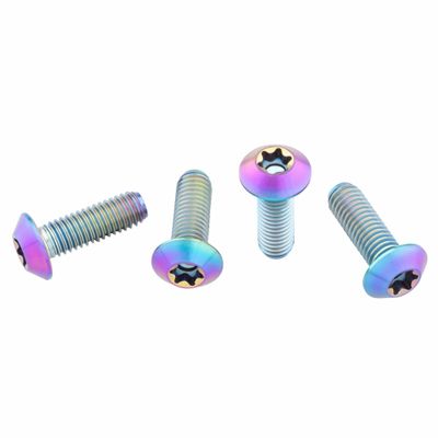 Wolf Tooth Titanium Oil Slick Water Bottle Cage Bolts - Low Profile Head/Oil Slick / 4 Pack