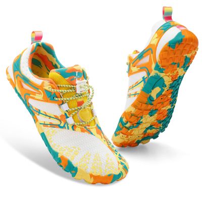 XIHALOOK Minimalist Shoes for Women Men Outdoor Hiking Shoes Quick Dry Barefoot for Beach Pool Lake Creek Wading Beige Yellow, 11.5 Women/10.5 Men