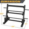 Elevens 3-Tier Dumbbell Rack Stand for Home Gym, Free Weights Storage Steel Racks for Dumbbells, Weight Plates, Barbell, 1200 LBS Weight Capacity, Black view 2