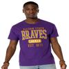 Alcorn State University Official Est. Date Short Sleeve Mens Cotton T-Shirt,Purple, Small view 2