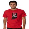 Ball State University Official State Shape Short Sleeve Mens Cotton T-Shirt,Red, Medium view 2