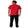 Ball State University Official State Shape Short Sleeve Mens Cotton T-Shirt,Red, Medium view 3