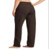 Willit Women's Cotton Sweatpants Yoga Lounge Open Bottom Sports Pants Straight Leg Casual Pants with Pockets Coffee XXL view 4