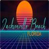 Jacksonville Beach Florida 2 X 1.25-Inch Vinyl Decal Stiker Retro Neon Design view 1