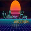 Williams Bay Wisconsin 2 X 1.25-Inch Vinyl Decal Stiker Retro Neon Design view 1