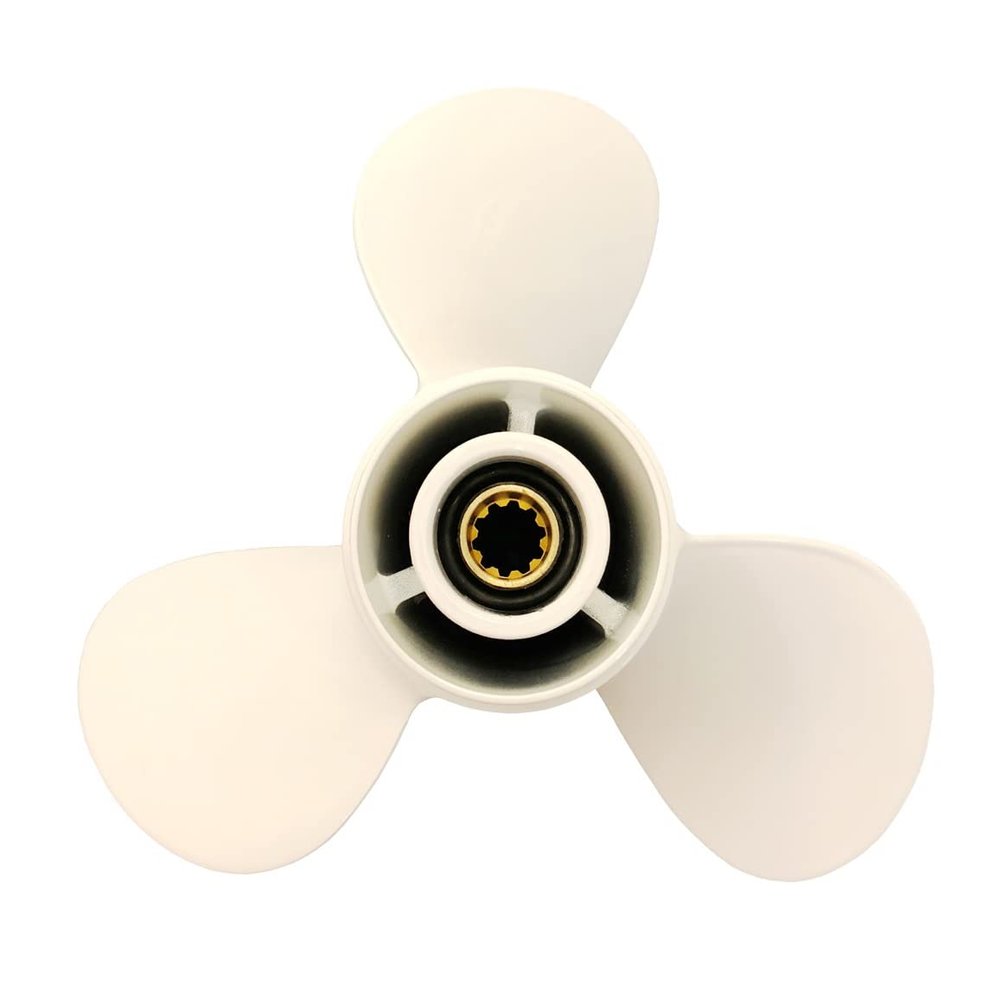 SUNGZE Yamaha Propeller for Outboard Motor F25 20HP 25HP 30HP/ Boat Outboard Propeller 9 7/8x11 1/4 for Yamaha Engine 3" Gearcase 10 Spline Tooth 664-45947-01-EL 9.875x11.25