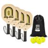 Big Dill Pickleball Superstar Pickle Ball Paddle Set of 4 Wooden Paddles  Pack of 4 Pickleball Paddles Set, 4 Pickleball Balls & Bag for Pickle Ball Rackets, Beginner Pickleball Racket Sets view 1