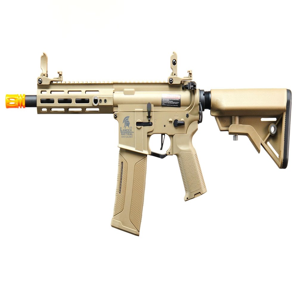 Lancer Tactical Gen 3 Lightweight Durable Polymer M4 Airsoft MLOK AEG w/High Speed Mid Cap with Programmable Fast Trigger (ETU & MOSFET)