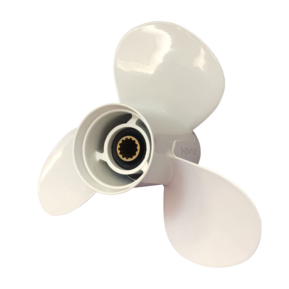 SUNGZE Yamaha Propeller for Outboard T25 30hp 40hp 50hp 55HP 60hp / Boat Outboard Propeller 11 5/8x11-G for Yamaha Engine 3-1/2" Gearcase 13 Spline Tooth 69W-45947-00/663-45947-02