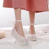 Holibanna Hanfu Shoes for Women Embroidered Canvas Flats Chinese Style Breathable Non-Slip Comfortable Performance Footwear 9.44X3.30X1.96In view 3