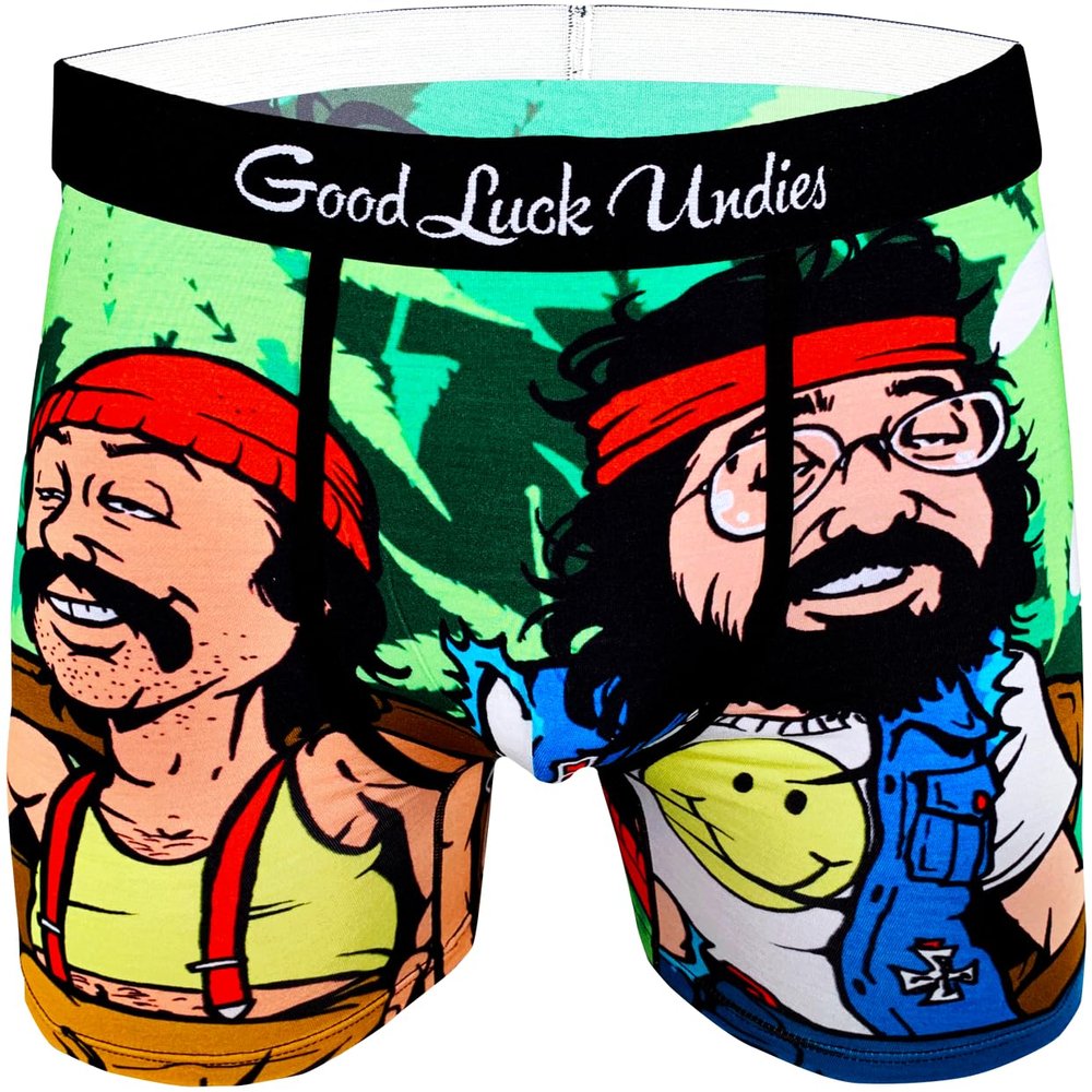 Good Luck Undies Men's Cheech & Chong, On Couch Boxer Brief Underwear, XX Large