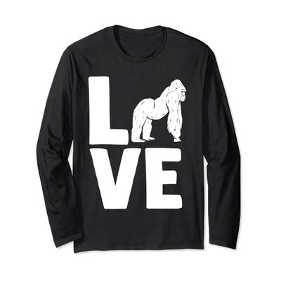 I LOVE GORILLA for Animal Lover & Wildlife Lover Long Sleeve T-Shirt