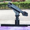 MiniPort 360 Rotating Fishing Rod Holder - Compact Mini Rod Holder with Track Mounting Base Kit, Round Base & Rod Socket, Installation Accessories & Tools Included view 2