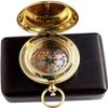 Handmade Push Button Direction Pocket Brass Compass for Birthday Gift, Baptism Gift, Wedding Gift, Best Man Gift view 2