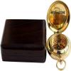 Handmade Push Button Direction Pocket Brass Compass for Birthday Gift, Baptism Gift, Wedding Gift, Best Man Gift view 4