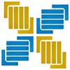 Eco Walker Court Lines Marker Kit Throw Down Markers Create Your Own Mini Pickleball Tennis Court (Blue-Yellow I L Shape) view 1