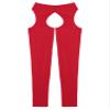 Linjinx Women's Suspender Nylon Pantyhose Thigh-High Stockings Lingerie Hollow Out Leggings Tights Red One Size view 4