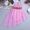 Huimingda Ballet Leotards for Girls Kids Latin Dress Sequins Sleeveless Tutu Dress Lyrical Dance Skating Costume Pink 4-5 Years view 3