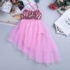 Huimingda Ballet Leotards for Girls Kids Latin Dress Sequins Sleeveless Tutu Dress Lyrical Dance Skating Costume Pink 4-5 Years view 4