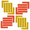 Eco Walker Court Lines Marker Kit Throw Down Markers Create Your Own Mini Pickleball Tennis Court (Red-Yellow I L Shape) view 1