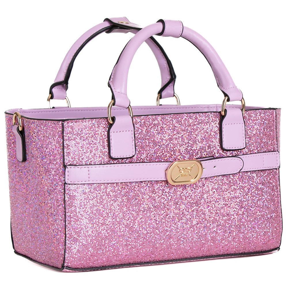 CRS Cross Rink Side Tote. Ice Skating Accessory Bag-Figure Skating, Roller, Inline Skaters, Dance, Cheer.Organizes Guards Water Bottle Phone (Rink Side Tote, Shimmer Purple)