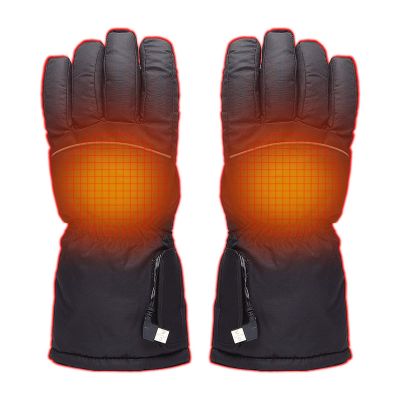Rechargeable Heated Gloves for Women Men - Electric Heating Gloves with 3 Heating Levels Heated Mittens Gloves Hand Warmers Outdoor Skiing Fishing