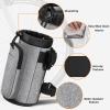 FINPAC Cup Holder for Bike, Universal Water Bottle Holder with Phone Pockets for Stroller Walker Golf Cart Rollator and Scooter, Outdoor, Biking - Gray view 3