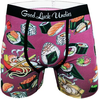Good Luck Undies Men's Sushi Boxer Brief Underwear, XX Large