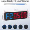 Gym Timer 15" Large LED Display Wall Clock | Gym Interval Workout | Count Down & Up | Stopwatch | Adjustable Buzzer Volume | Upgraded Remote | Digital Timer for Fitness Classroom Home Garage Outdoor view 4