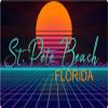 St. Pete Beach Florida 2 X 1.25-Inch Vinyl Decal Stiker Retro Neon Design view 1