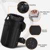 FINPAC Cup Holder for Bike, Universal Water Bottle Holder with Phone Pockets for Stroller Walker Golf Cart Rollator and Scooter, Outdoor, Biking - Black view 3
