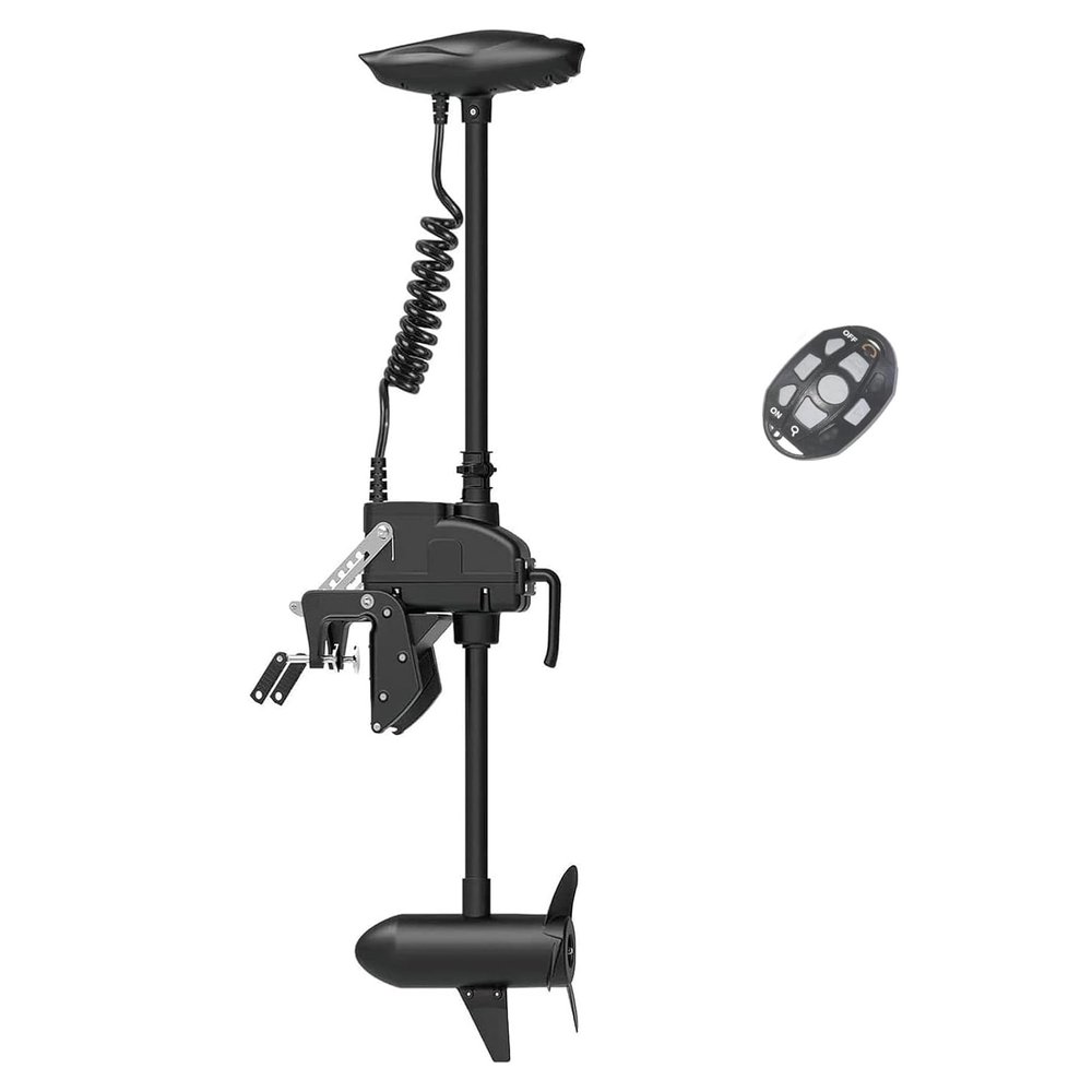 AQUOS Haswing CaymanT Electric Transom 12V Saltwater & Freshwater Trolling Motor - 55lbs Thrust, 39 in Shaft, with Wireless Remote