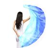 Aumulen 8mm Hand-made Belly Dance Silk Scarf Veils for Women Gradual Colors 98"x45" (Turquoise Blue) view 1