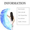 Aumulen 8mm Hand-made Belly Dance Silk Scarf Veils for Women Gradual Colors 98"x45" (Turquoise Blue) view 2