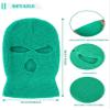 SATINIOR 3 Holes Full Face Cover Outdoor Balaclava Knitted Neck Gaiter Ski Mask for Sports Cycling (Green,Medium) view 3