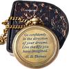 Go Confidently Quote Engraved Compass with Antique Leather case, Camping, Boating, Gift Compass, Graduation Day Gift view 2