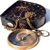 Go Confidently Quote Engraved Compass with Antique Leather case, Camping, Boating, Gift Compass, Graduation Day Gift view 3