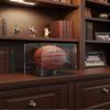 Basketball Display Case Stand,Clear Acrylic Display Case for Action Figures Toys Collectibles,Soccer Ball ,Need self-Assembly(9.8x9.8x11inch;25x25x28cm) view 4