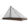 OneTigris Mesh Teepee Tent, Ultralight 1 Person Screen Room with Waterproof Bathtub Floor for Outdoor Camping Hiking Backpacking Bushcraft Tarp Hot Tent Shelter view 1