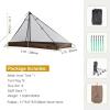 OneTigris Mesh Teepee Tent, Ultralight 1 Person Screen Room with Waterproof Bathtub Floor for Outdoor Camping Hiking Backpacking Bushcraft Tarp Hot Tent Shelter view 3